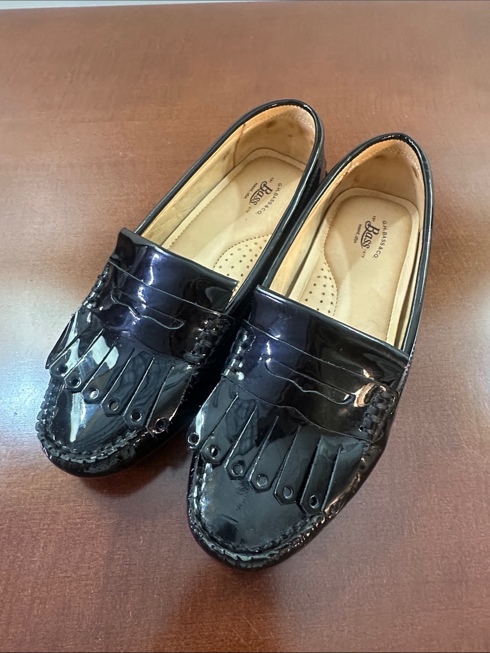 G.H.Bass & Co black leather loafers